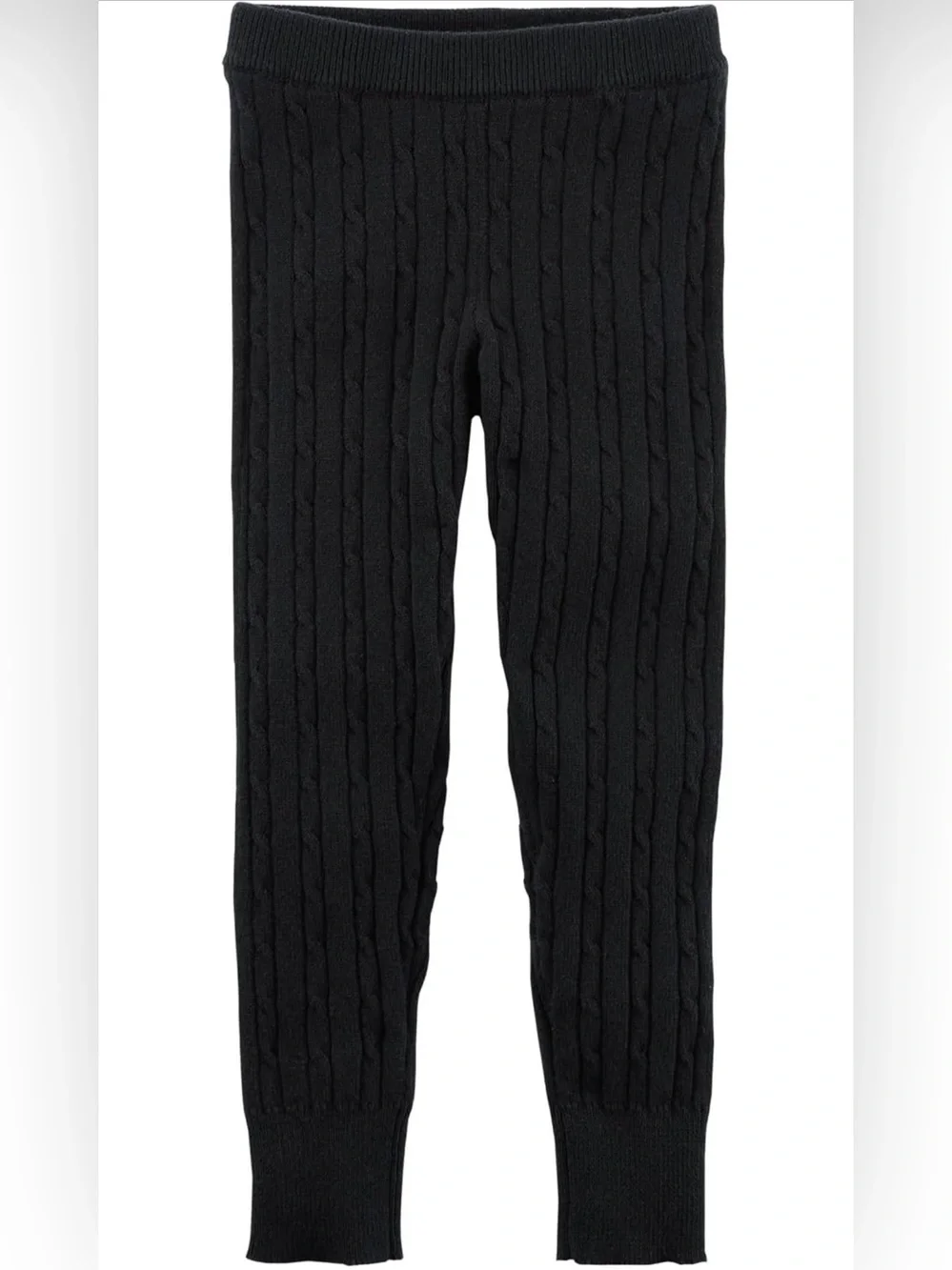 Carter's Girl's Knit Black Cable Leggings (7)